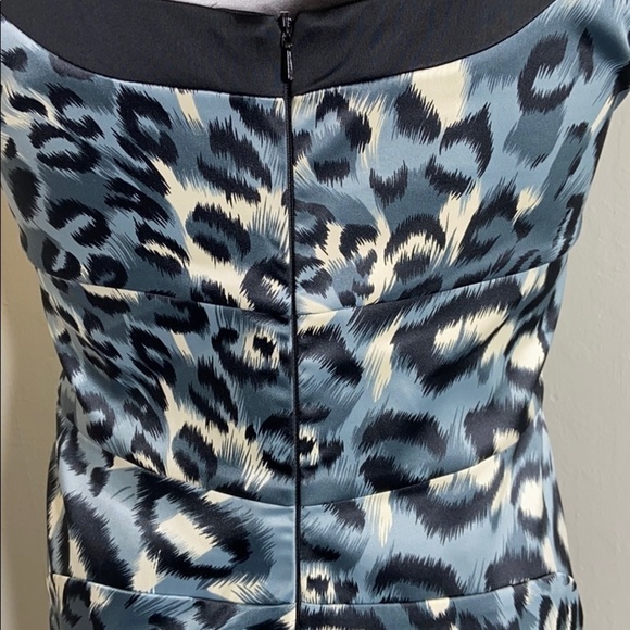 Donna Rico Women’s Blue and Black Animal Graphic Print Sleeveless Mini Dress 10P - Picture 6 of 11